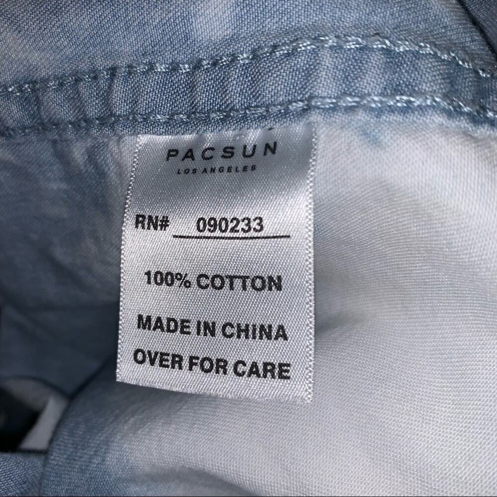 Pac Sun size Med Tie Dye Button Down Shirt NWT - Picture 6 of 8